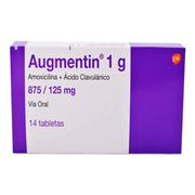 Augmentin 1G (875 Mg-125Mg)Tabletas Recubierta
