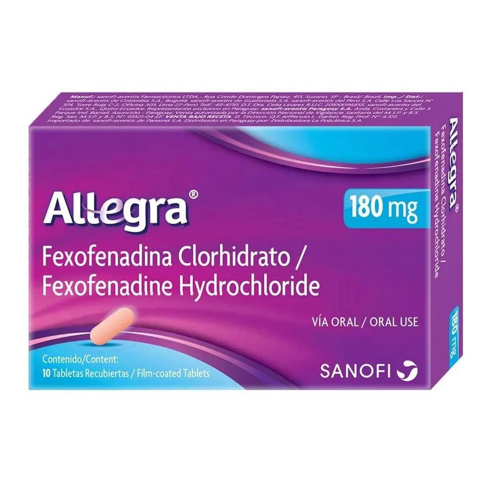 Allegra 180 mg Tabletas