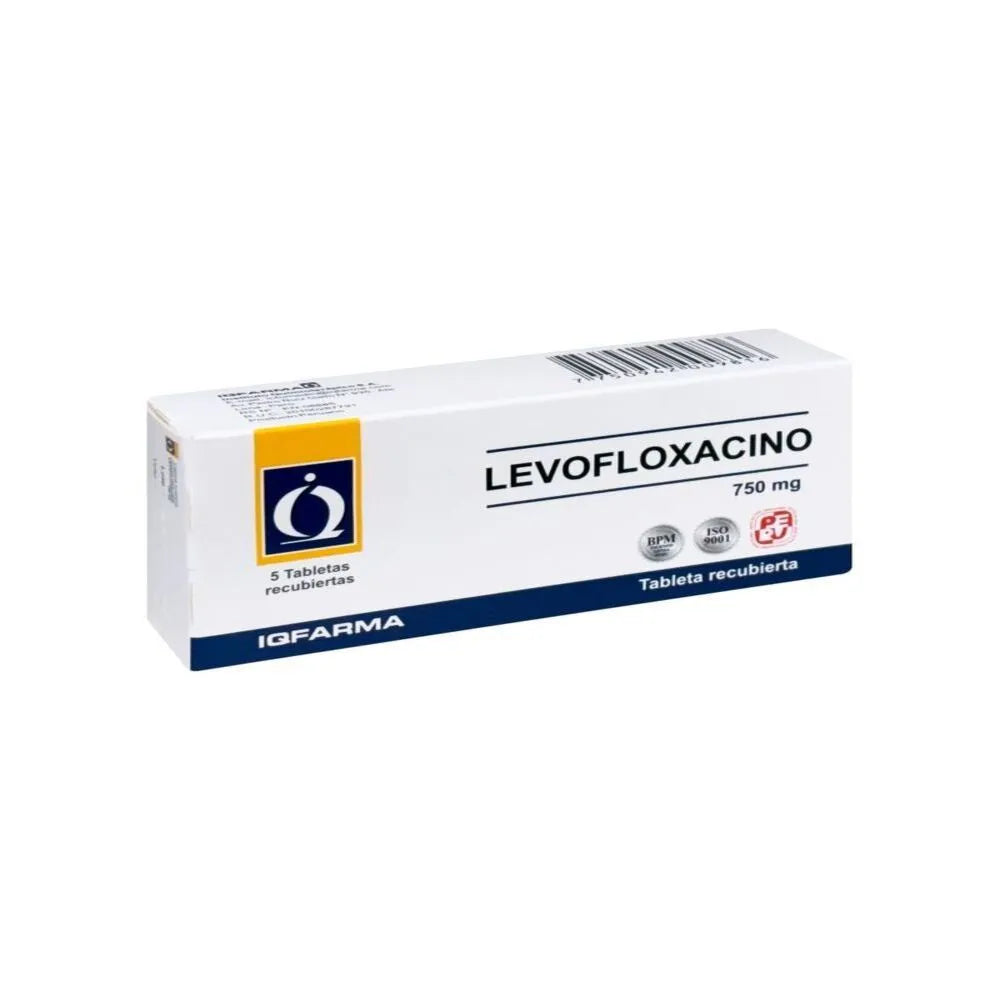 Levofloxacino 750 Mg x 5 tab