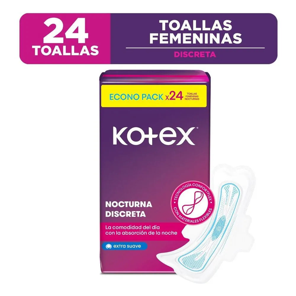 KOTEX NOCTURNA X 24 UNIDADES
