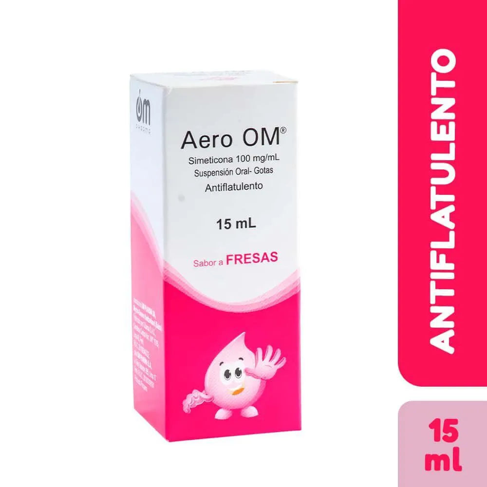 Aero-Om 100 Mg/ml Suspensión Gotas Sabor Fresa x 15 ml
