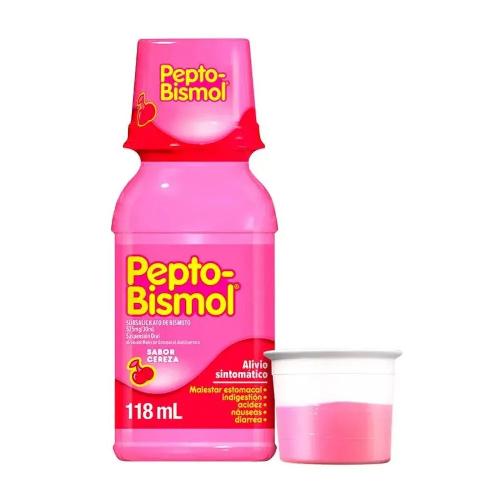 Pepto-Bismol Sabor Cereza 525mg / 30ml Suspensión Oral x 118 ml