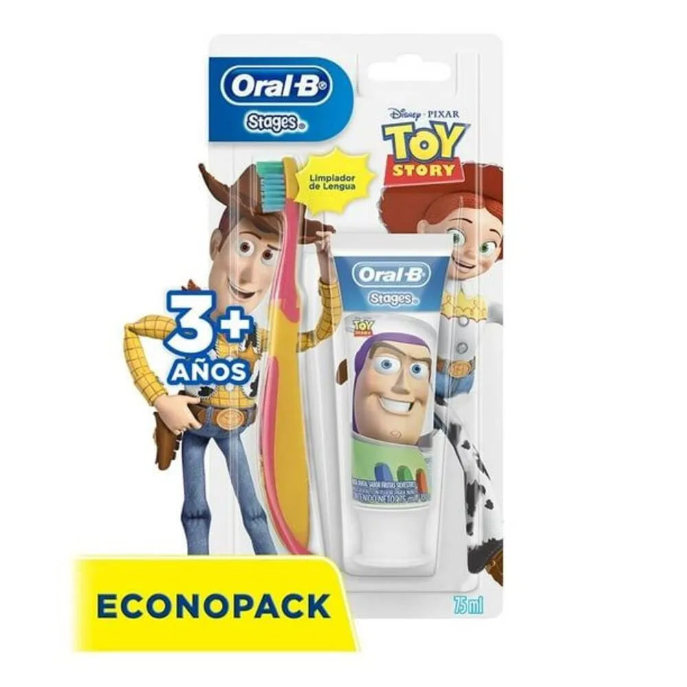 Kit Cepillo Dental + Pasta Dental Oral-B Stages Toy Story 1 pza