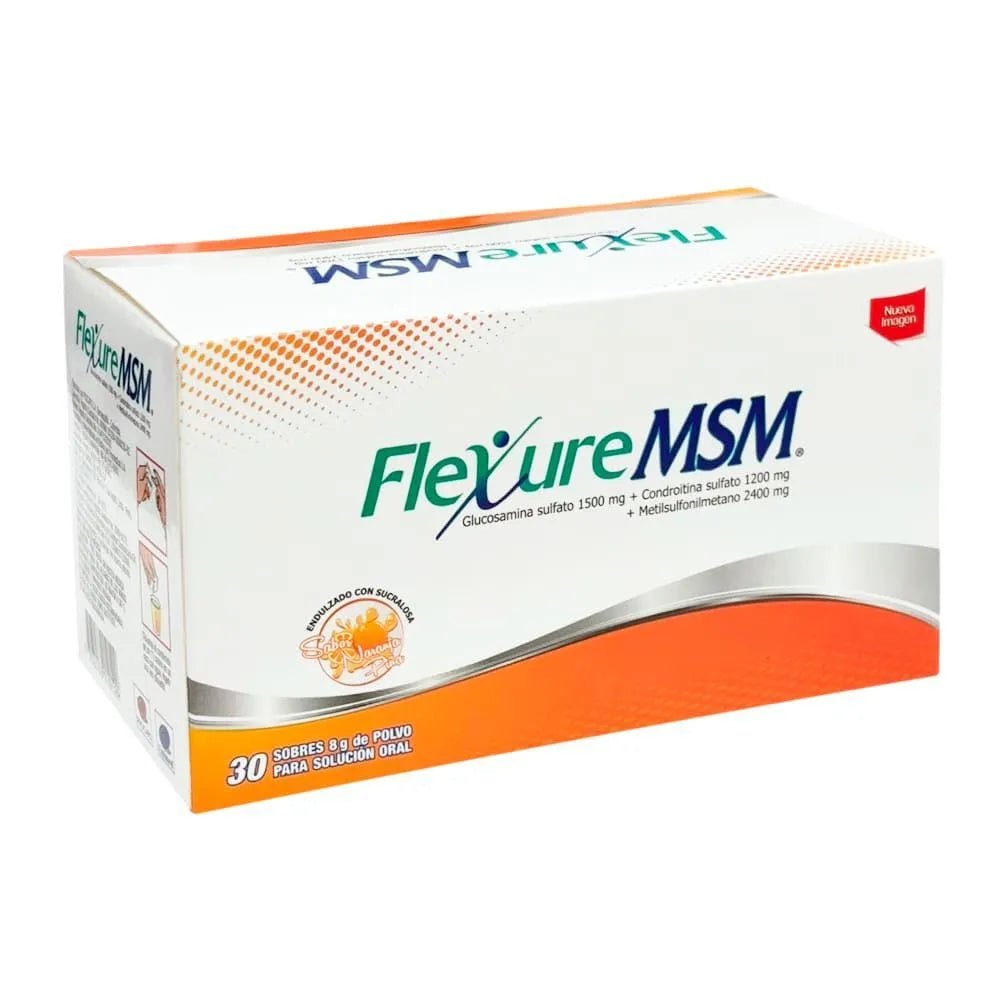 Flexure MSM Polvo para Solución Oral Sabor Naranja Piña Sobres
