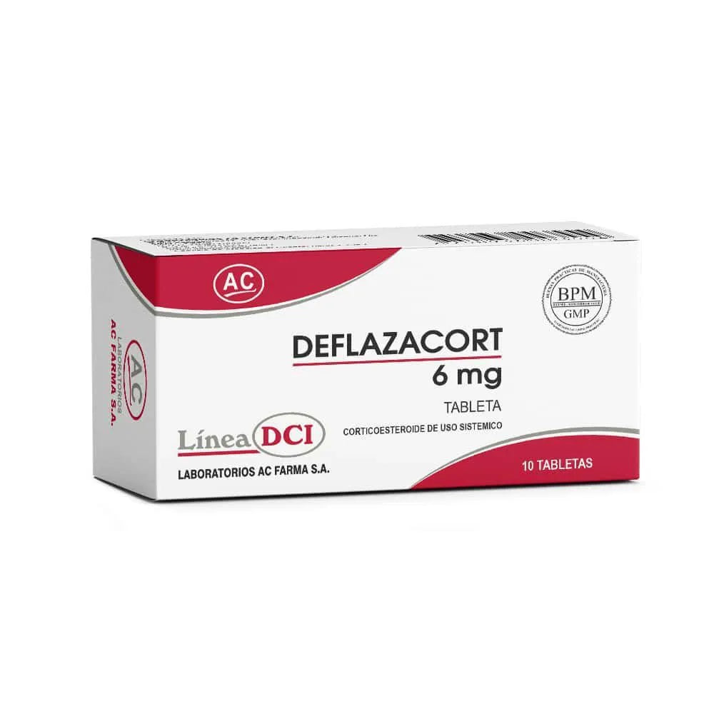 Deflazacort 6 mg Tableta Caja x 10 und
