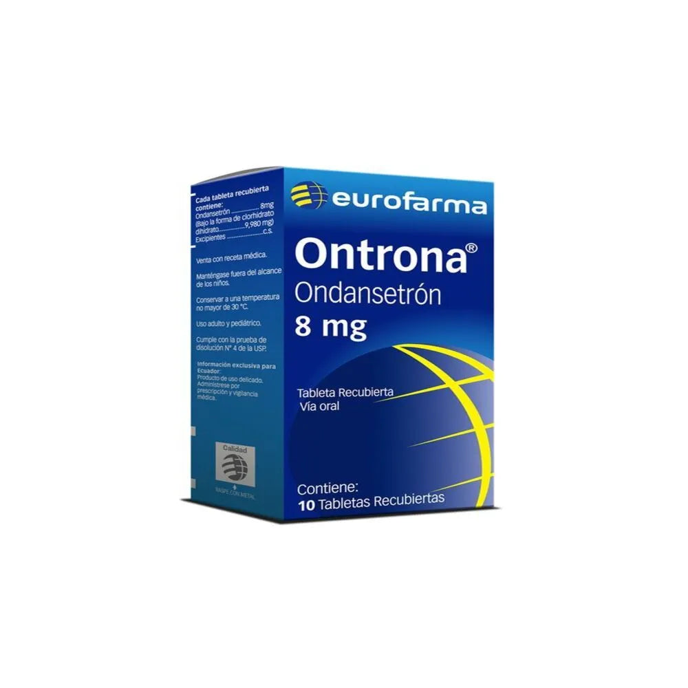 ONTRONA 8MG X 10 TABLETAS