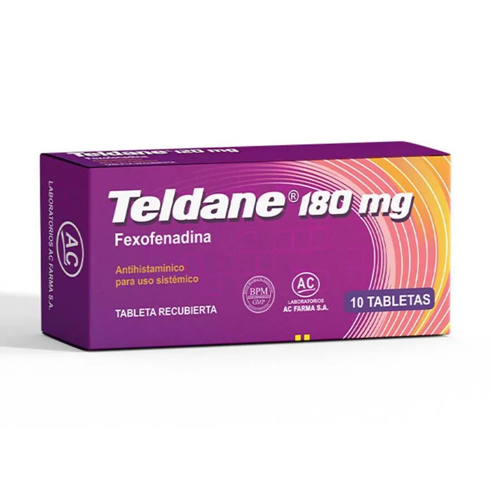 Teldane 180 mg X Caja 10 und