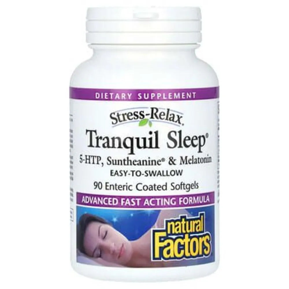 Natural Factors Stress-Relax Tranquil Sleep – 90 cápsulas blandas