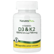 NaturesPlus Vitaminas D3 y K2 – 90 cápsulas