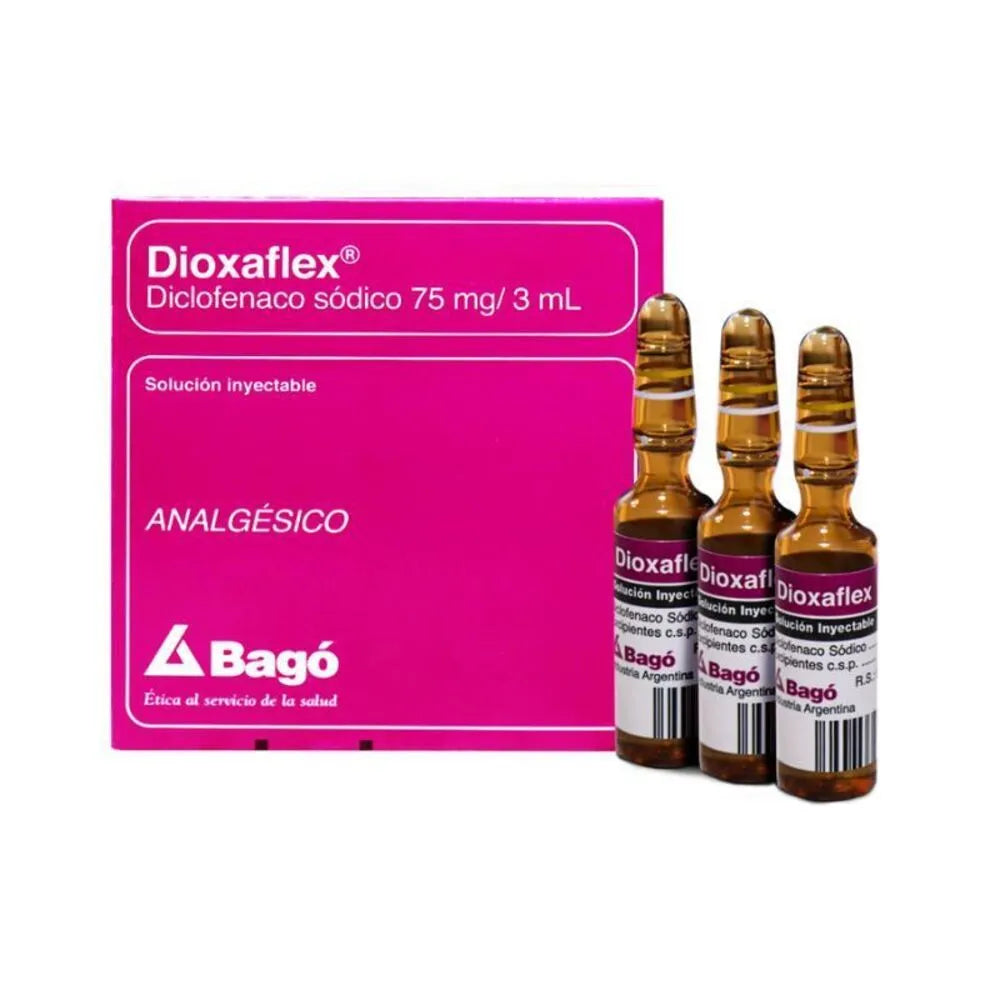 Dioxaflex 75 mg/3 ml Solución Inyectable por Unidad Caja x 3 ampollas
