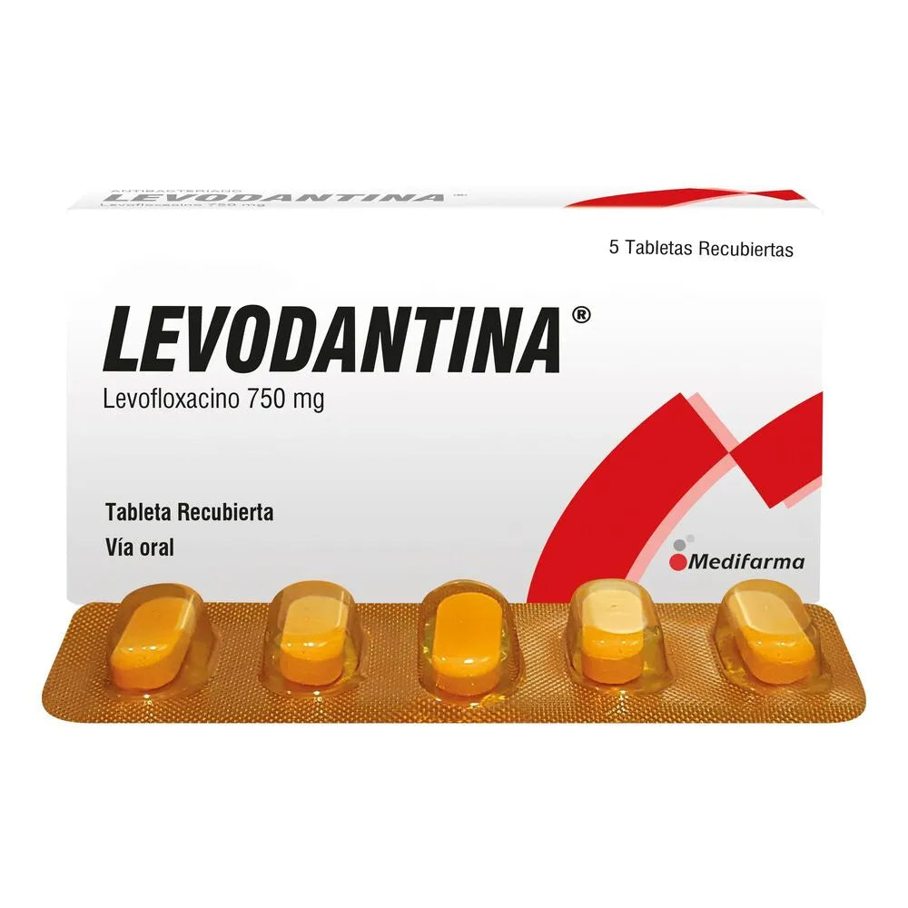 Levodantina 750 Mg - Caja 5 Tabletas