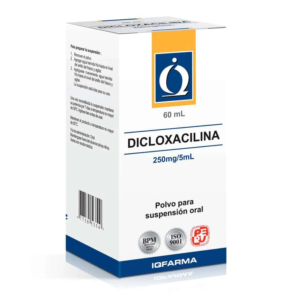 Dicloxacilina 250 Mg/5 Ml Polvo Para Suspensión Oral