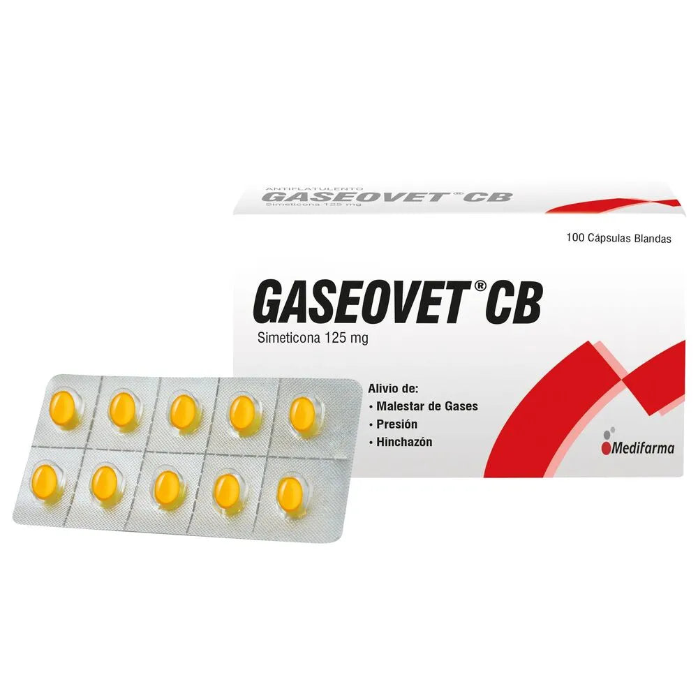 Gaseovet CB 125 Mg - Caja 100 Cápsulas Blandas