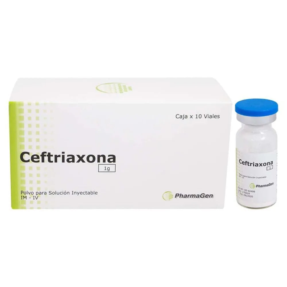 Ceftriaxona 1g Solución Inyectable
