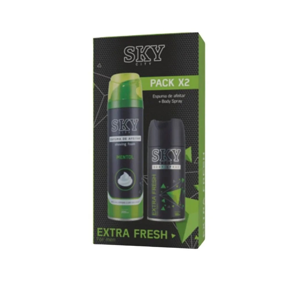 Pack Sky City Extra Fresh Espuma de Afeitar 200 mL + Body Spray 150 mL