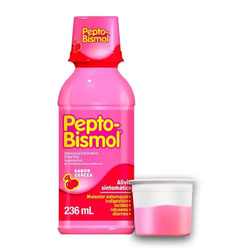 Pepto-Bismol Sabor Cereza 525mg / 30ml Suspensión Oral x 236 ml