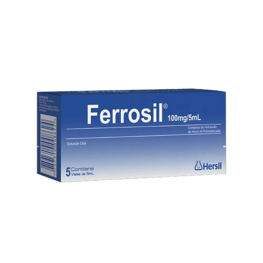 Ferrosil 100 mg/5 ml Ampollas Bebibles
