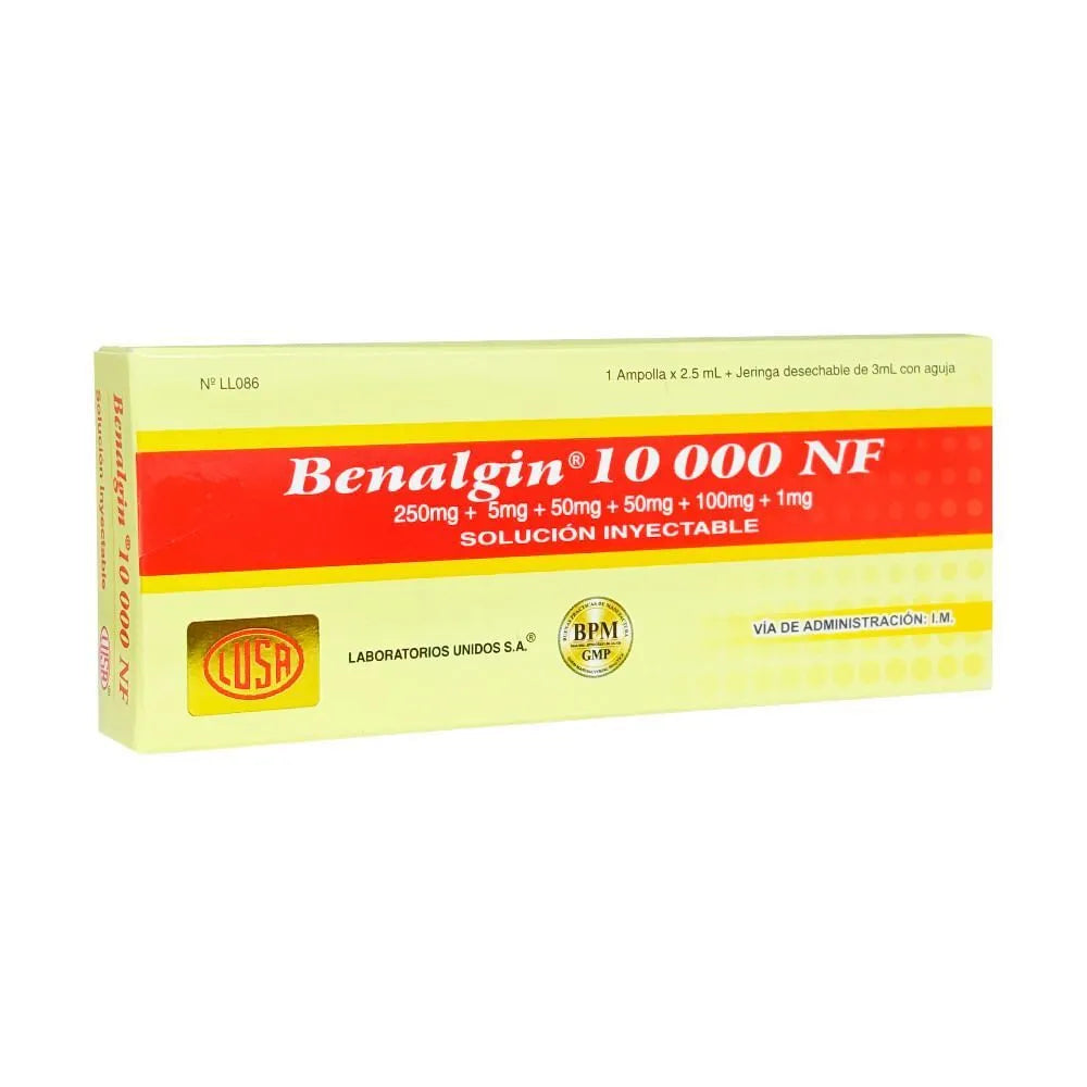 Benalgin 10000 NF Solución Inyectable + Jeringa Desechable
