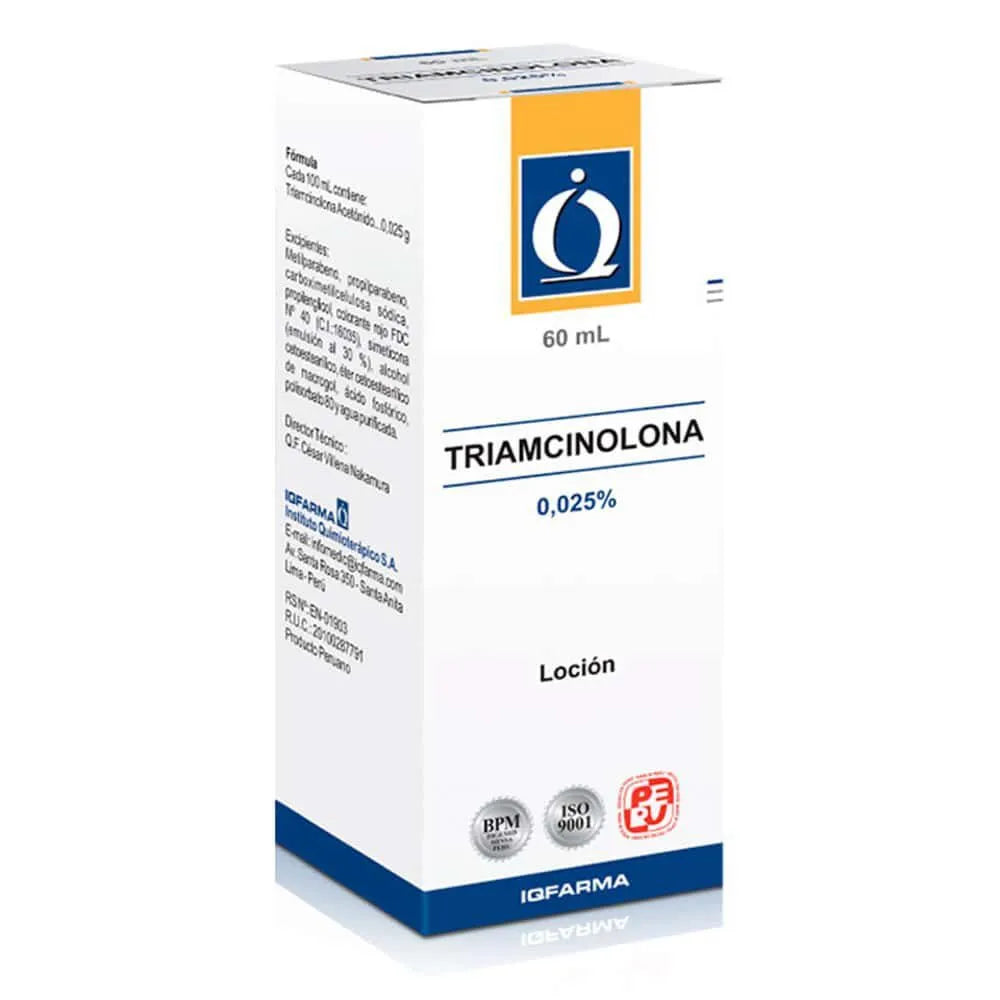 Triamcinolona IQ 0.025% Loción x frasco 60 ml