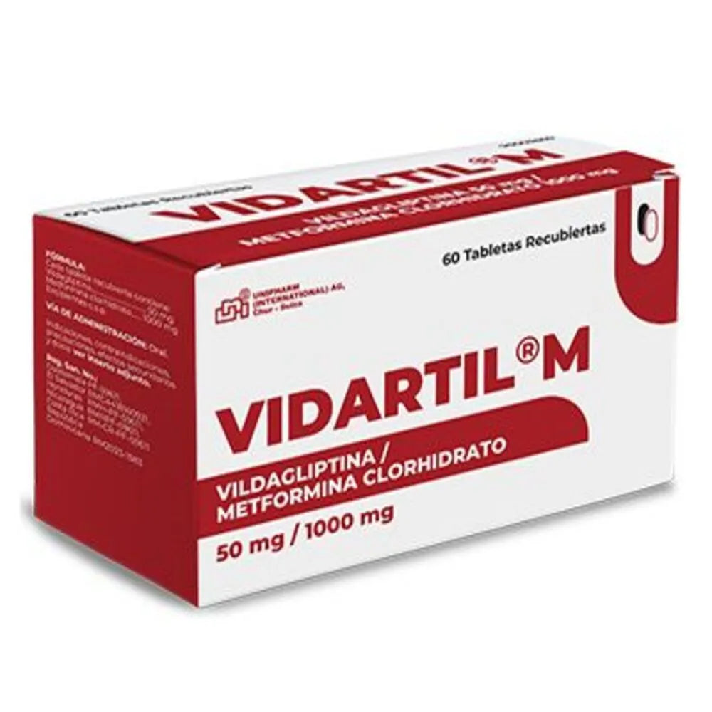 Vidartil M 50 mg / 1000 mg x 60 tabletas
