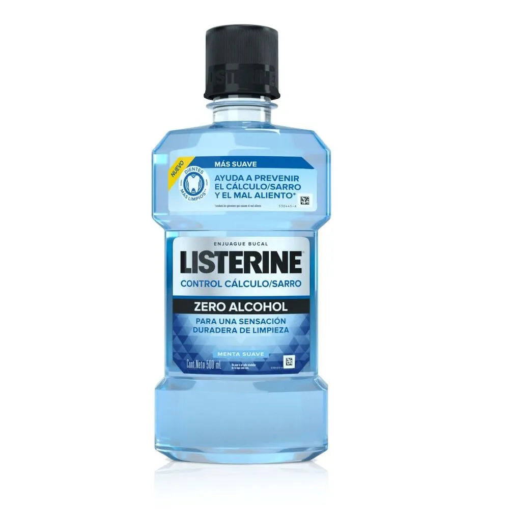 Enjuague bucal Listerine Control Sarro Zero Alcohol 500 ml.