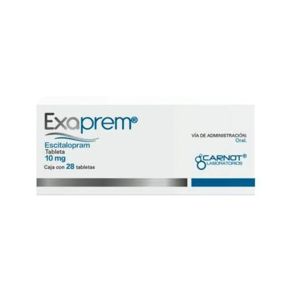 Exaprem 10Mg Con 28 Tabletas (Escitalopram)