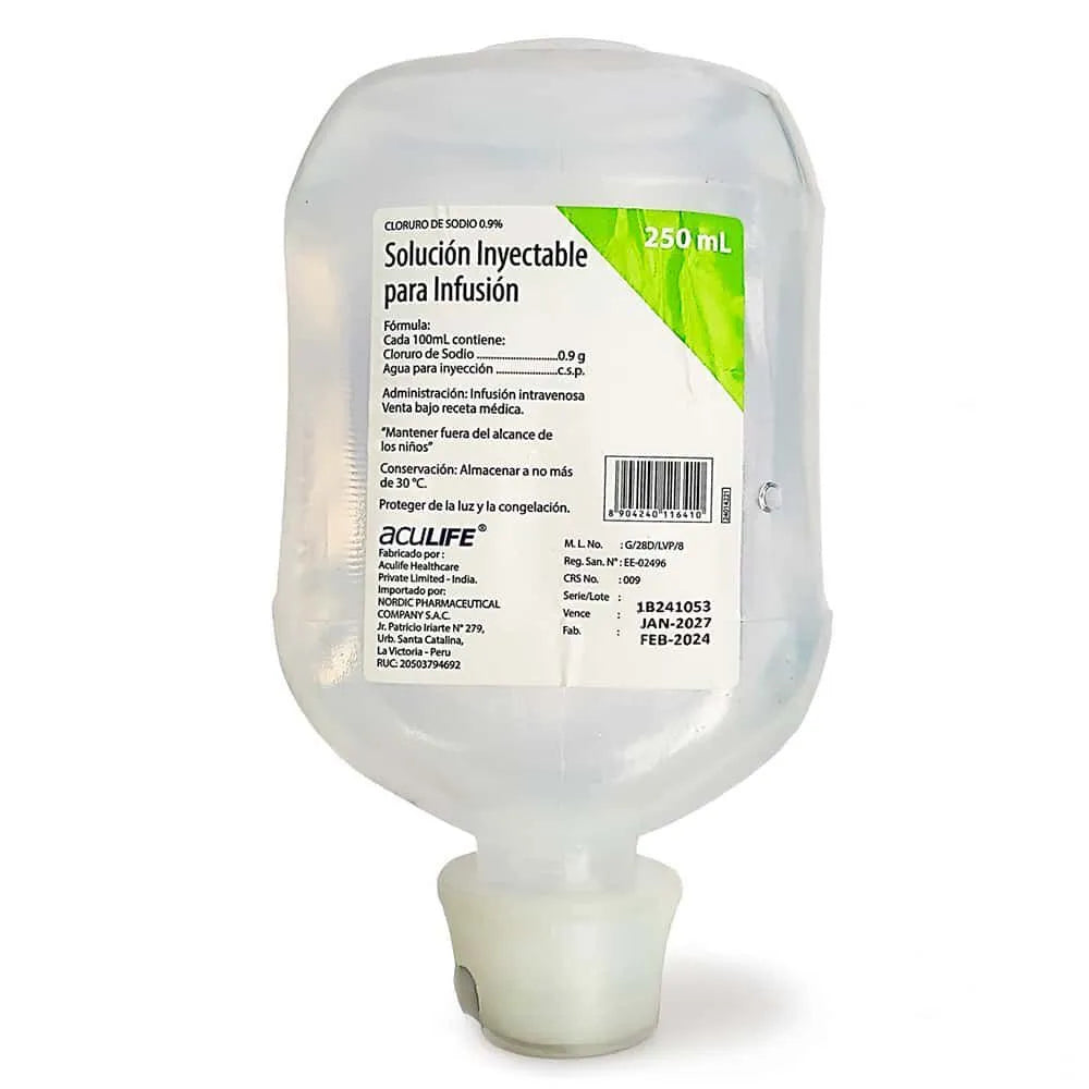 Cloruro de Sodio 0.9% Solución Inyectable Para Infusión 250ml