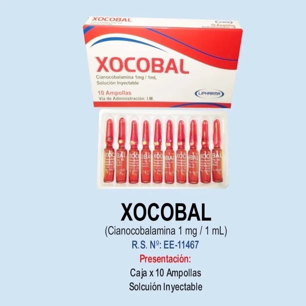 Xocobal Cianocobalamina Amp IM Caja x 10