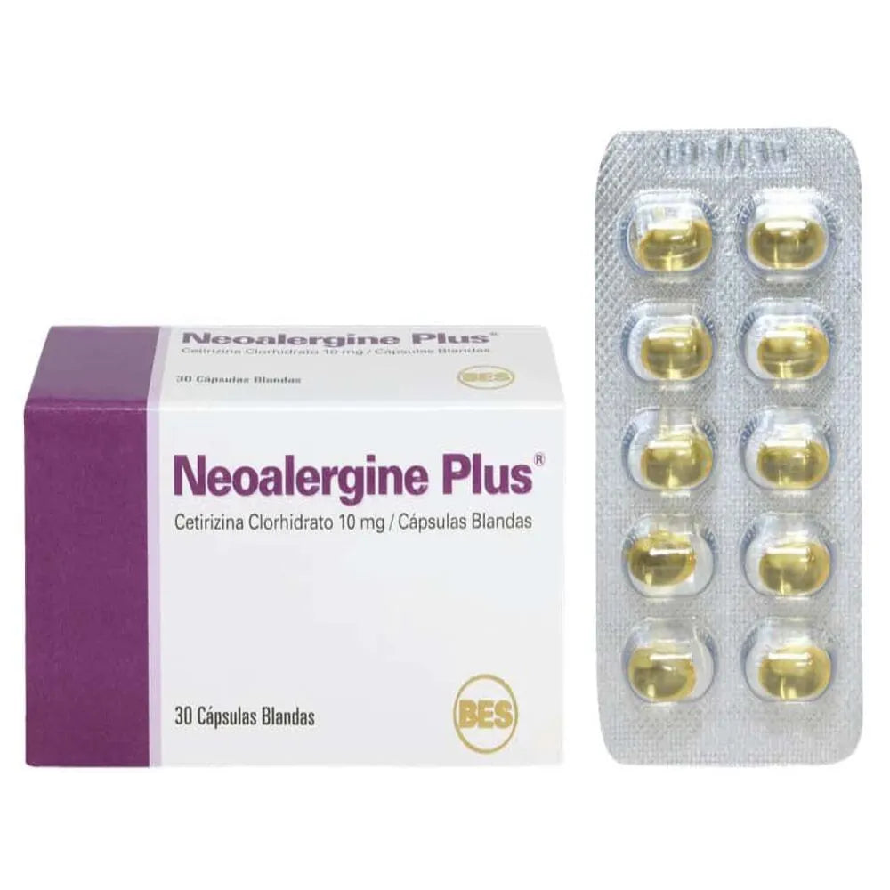 Neoalergine Plus 10mg Cápsulas blandas