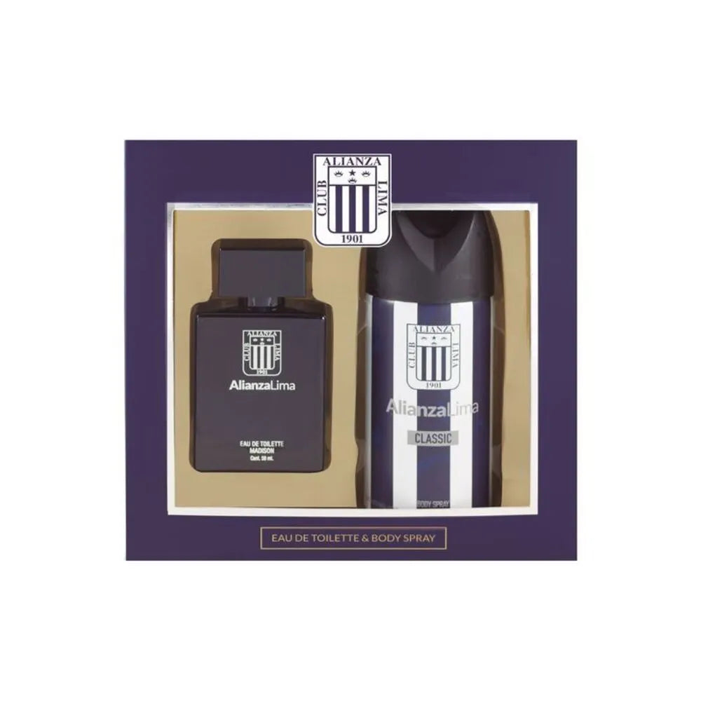 Set Colonia Alianza Lima Y Body Spray 2 Envases 50 mL Y 150 mL