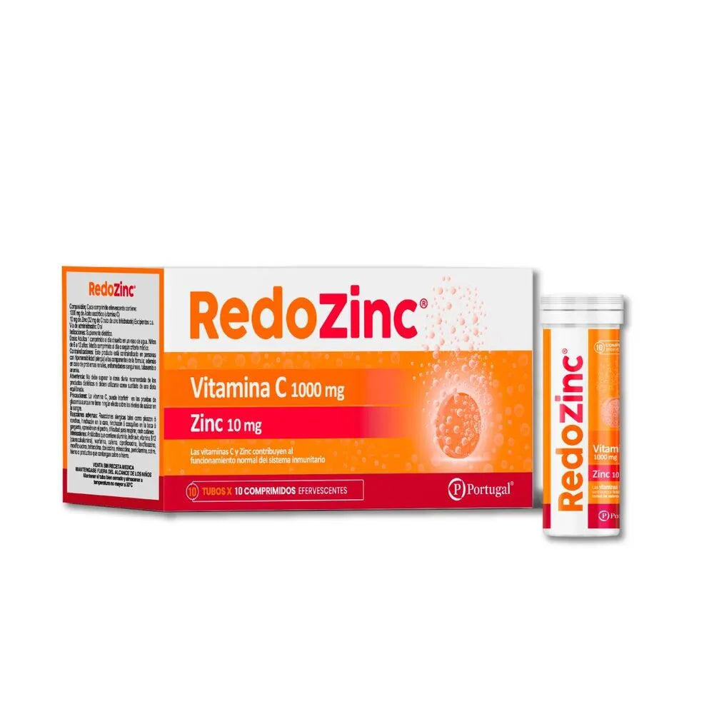Redozinc Comprimidos Efervescente - Caja x 10 tubos