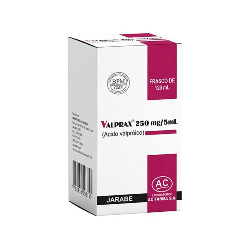 Valprax 250MG/5Ml Jarabe Frasco 120 ml