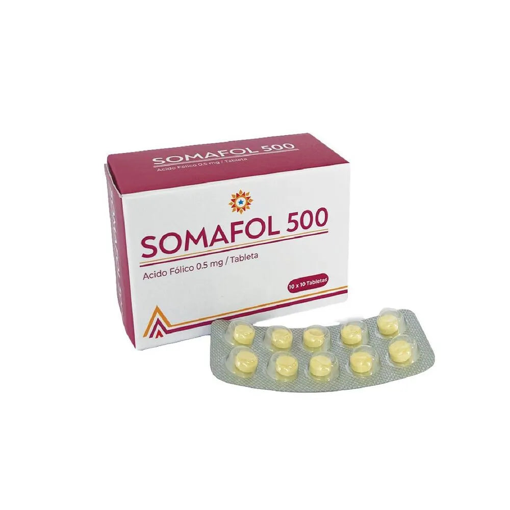 Acido folico -Somafol 500 / O,5 Mg Tabletas