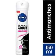 Desodorante Spray Nivea Invisible Black & White Clear x 150 ml