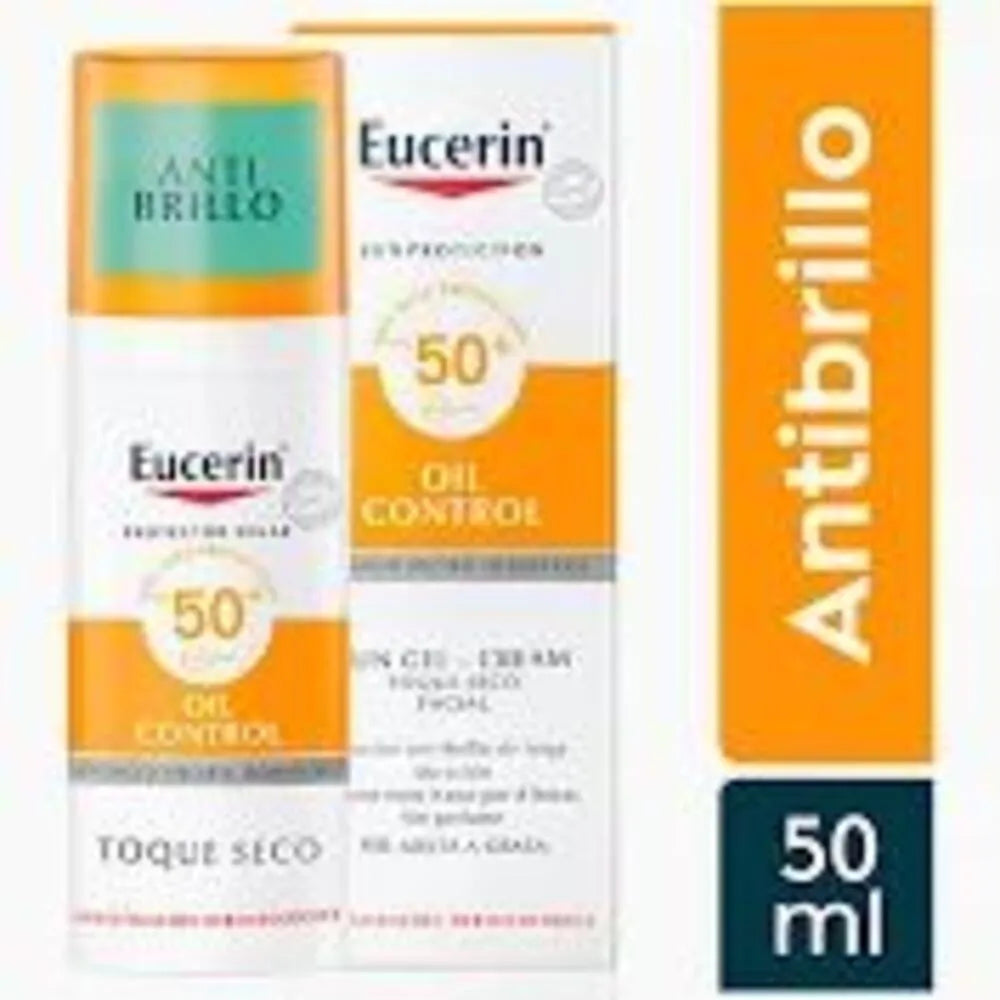 Protector Solar Facial Eucerin Oil Control Toque Seco FPS50+ - Frasco 50 ML