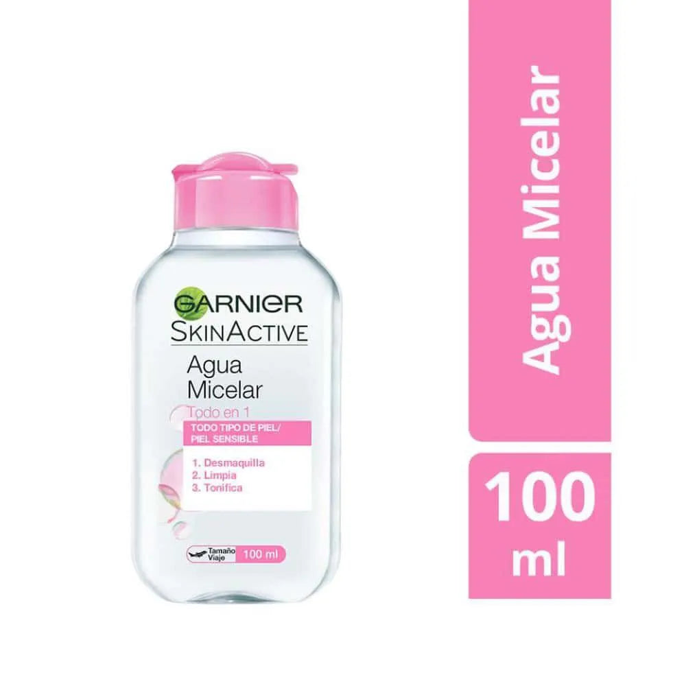 Agua Micelar Garnier Skin Active Todo en 1 Piel Normal – Frasco 100 ml