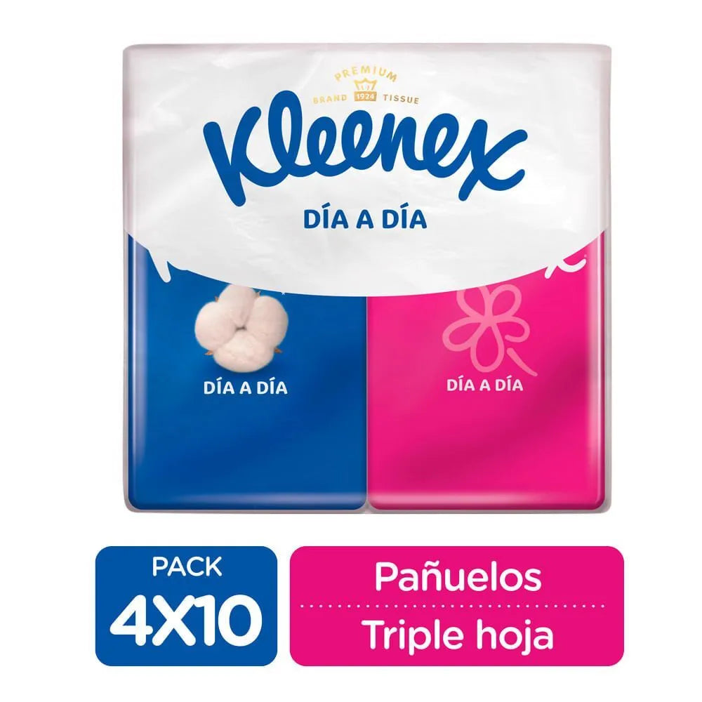Kleenex Pocket Pañuelos Pack 4 und (10 und c/u)