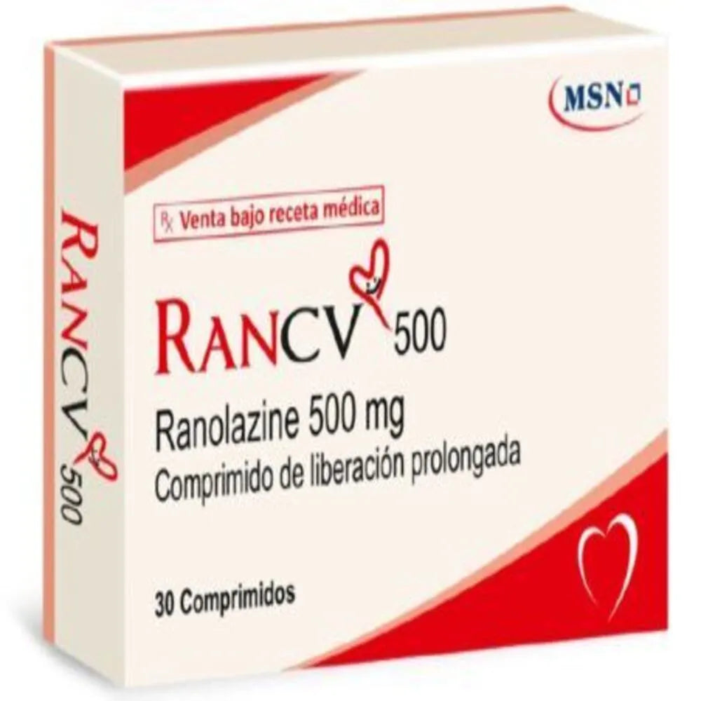 RanCV 500mg (Ranolazina) Comp – Caja x30und