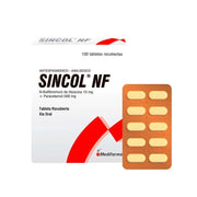 Sincol NF 10 mg + 500 mg Tableta Recubierta