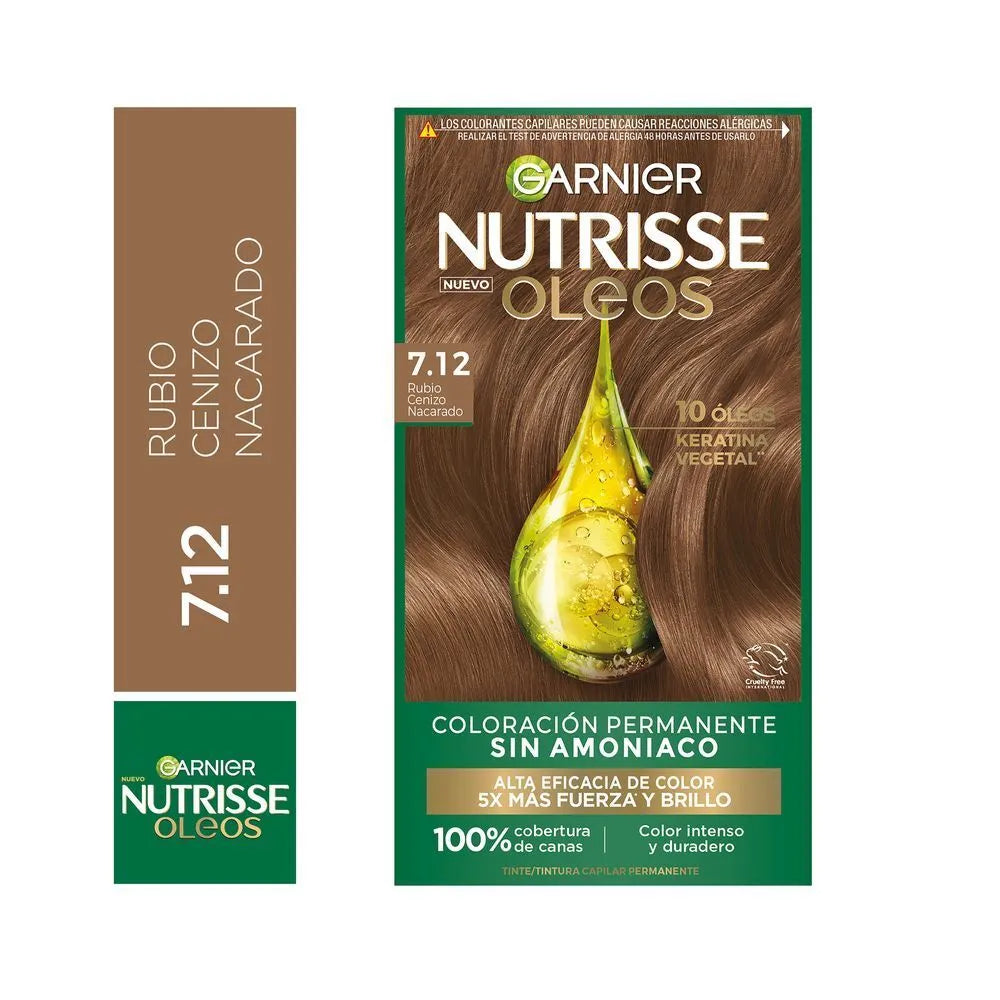 Garnier Nutrisse Óleos 7.12 Rubio Cenizo Nacarado