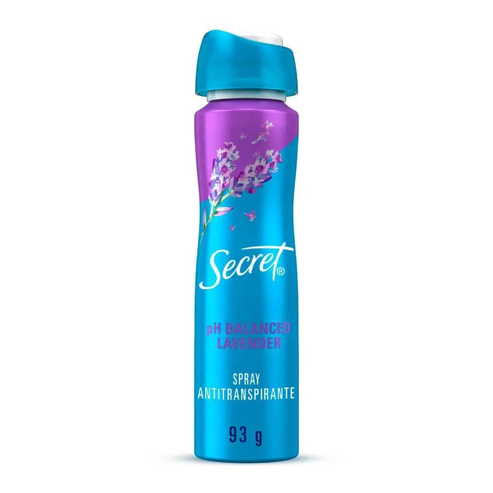 Desodorante en Spray Antitranspirante Secret pH Balanced Lavender Frasco 93 GR