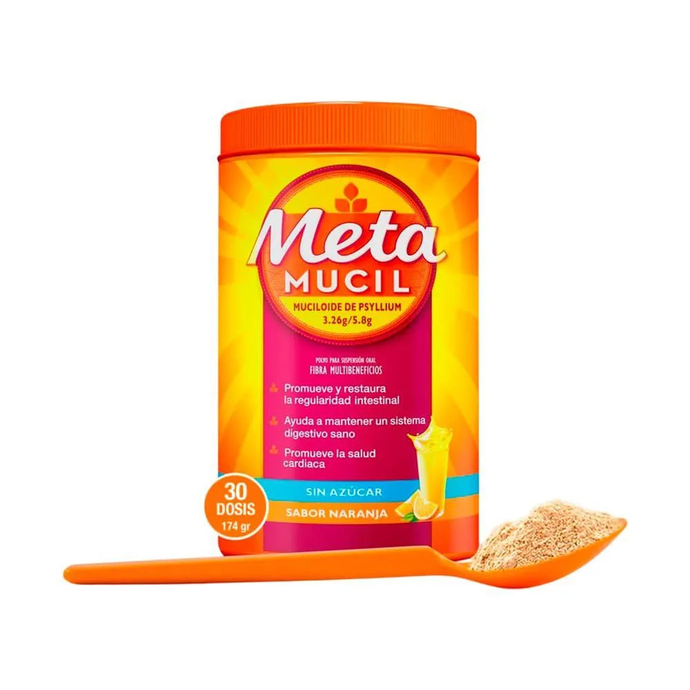 Metamucil 3.6 g/5.8 g Sabor Naranja – Pote 174 g