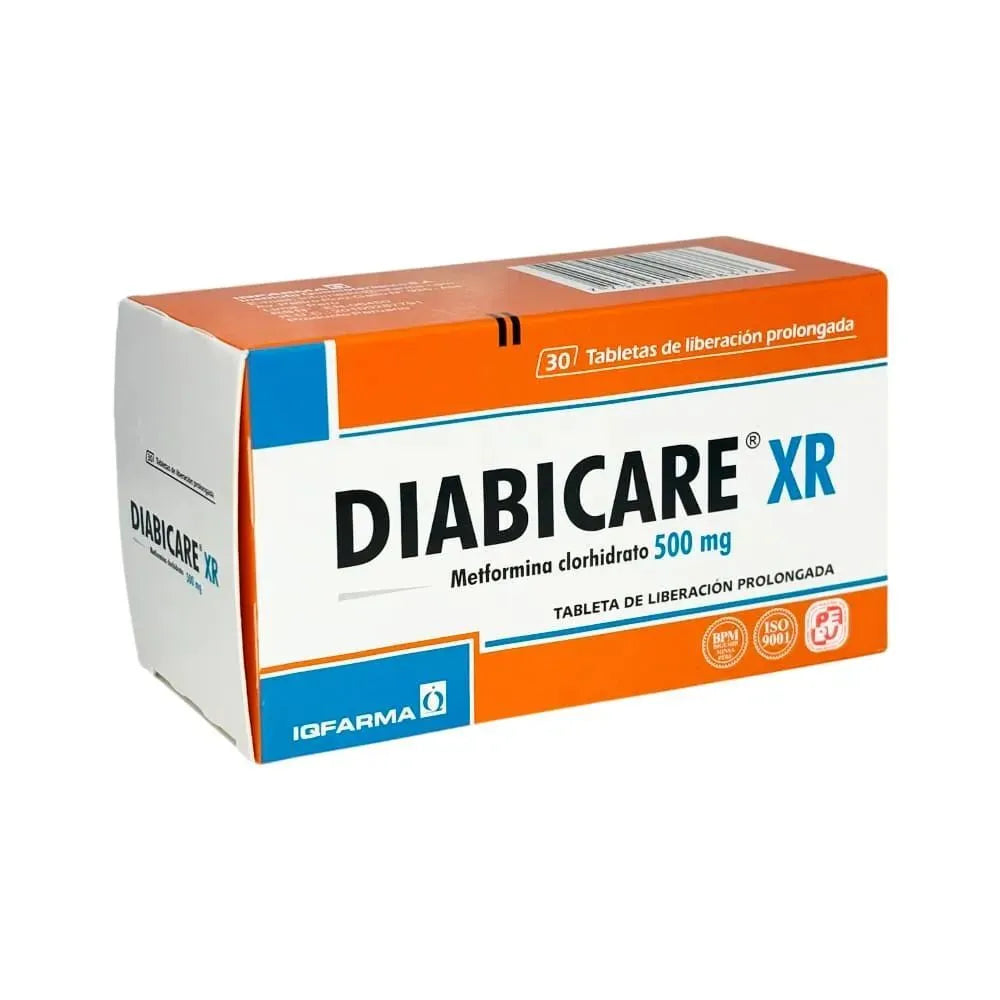 Diabicare XR 500 mg Tabletas de Liberación Prolongada