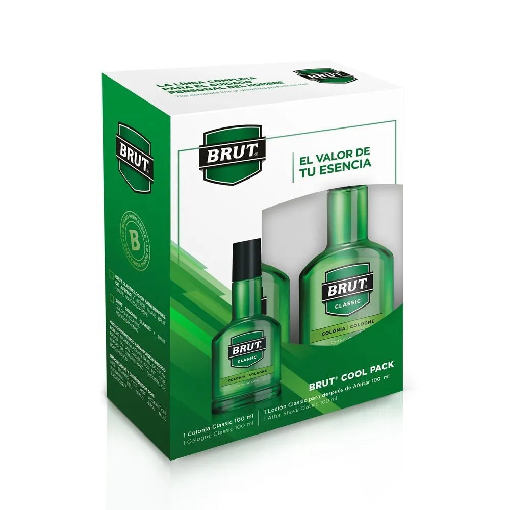 Estuche Colonia Clásica Brut x 100ml+ Loción after shave Clásica Brut x 100ml