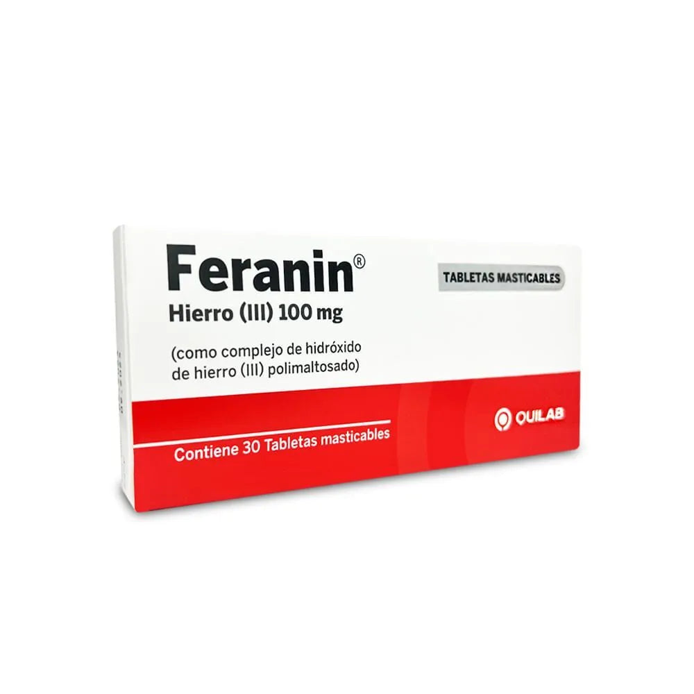 Feranin 100 mg Tabletas Masticables