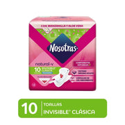 Toallas Higiénicas Nosotras Natural Invisible x 10 Un