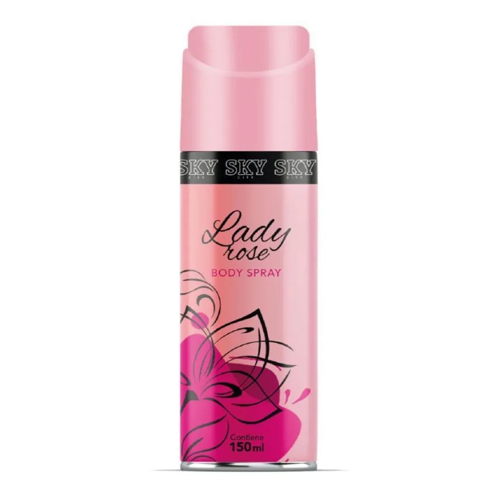 Sky City Body Spray Lady Rose - Frasco 150 Ml

