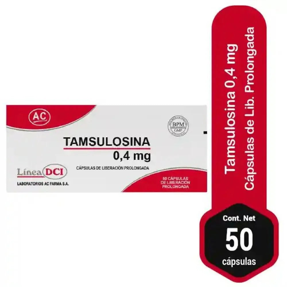 Tamsulosina 0.4 mg Cápsulas Caja 50 und