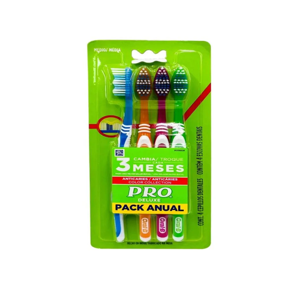 Pro cepillo dental paquete x4und.