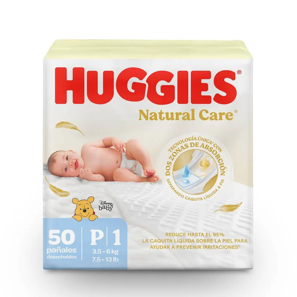 HUGGIES NATURAL C.PEQUEO X 50